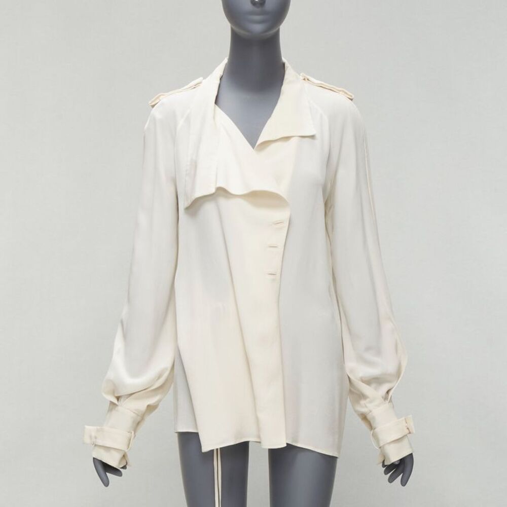 Tom Ford White Silk Trench Jacket